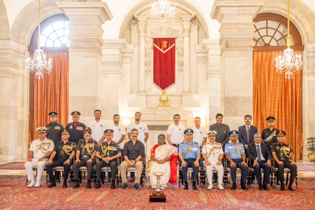 134th IndianOil Durand Cup :Hon’ble President of India Congratulates NorthEast United FC on Durand Cup Triumph, Honours Armed Forces’ Legacy