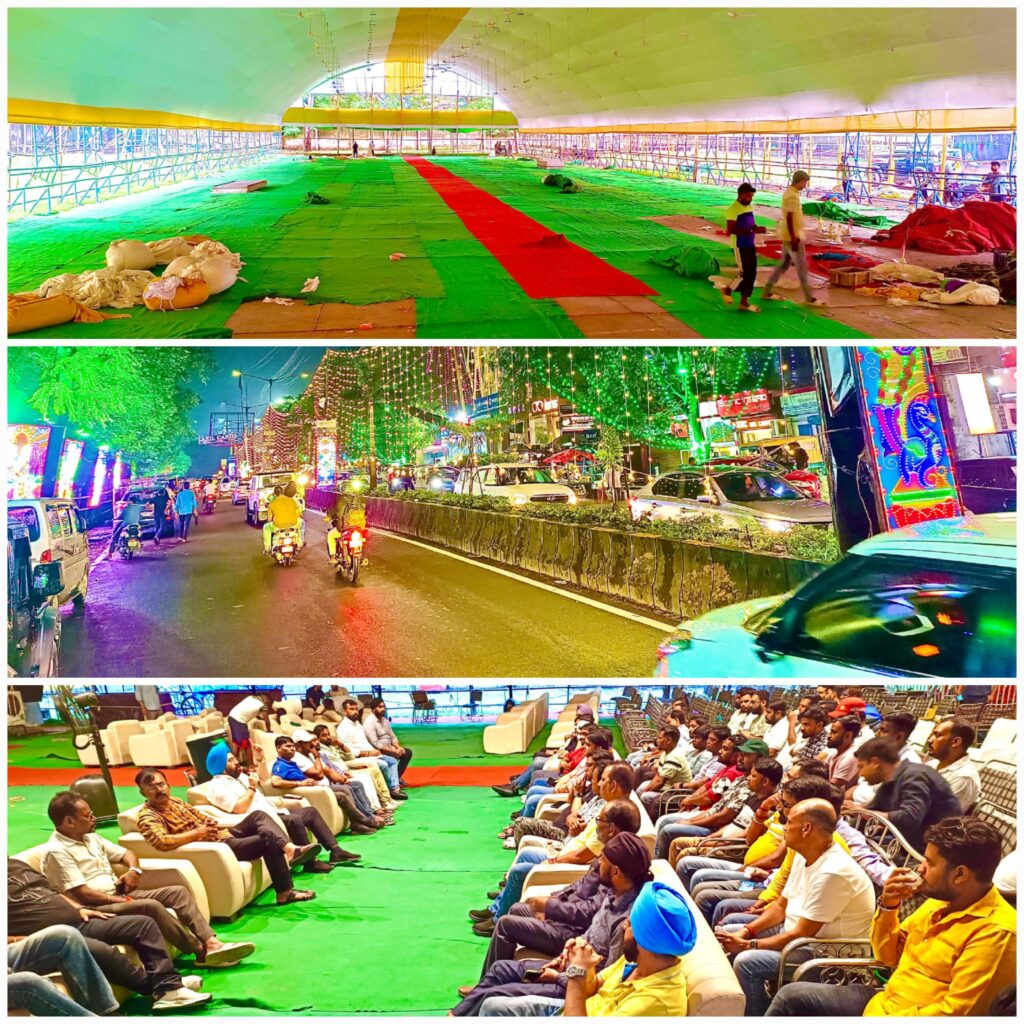 JAMSHEDPUR NEWS : भजन संध्या के लिए जगमगा रहा ही कालीमाटी रोड , आज शाम शहर झूमेगा मनोज तिवारी के भजनों पर