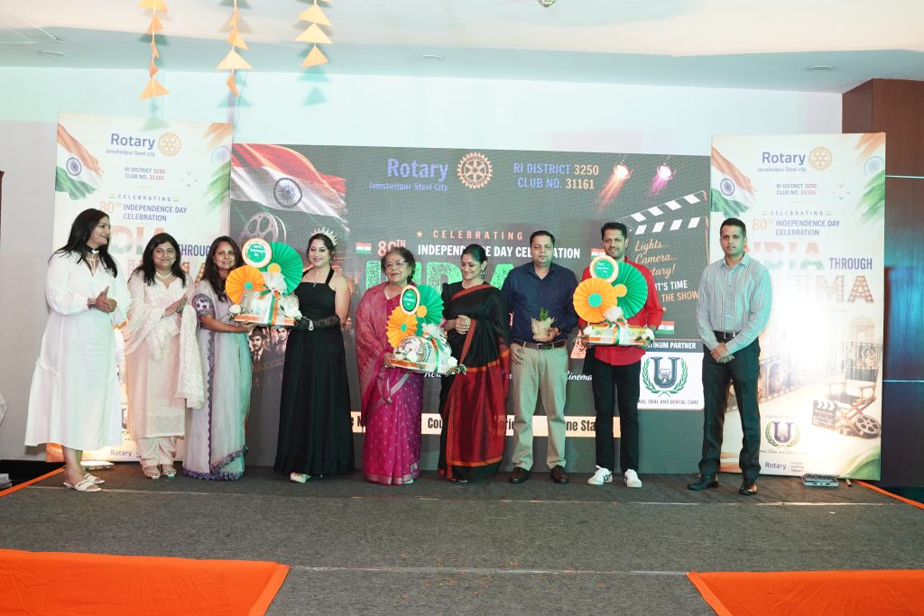 Rotary Club of Jamshedpur Steel City celebrates 80th Independence Day with India Through Cinema theme