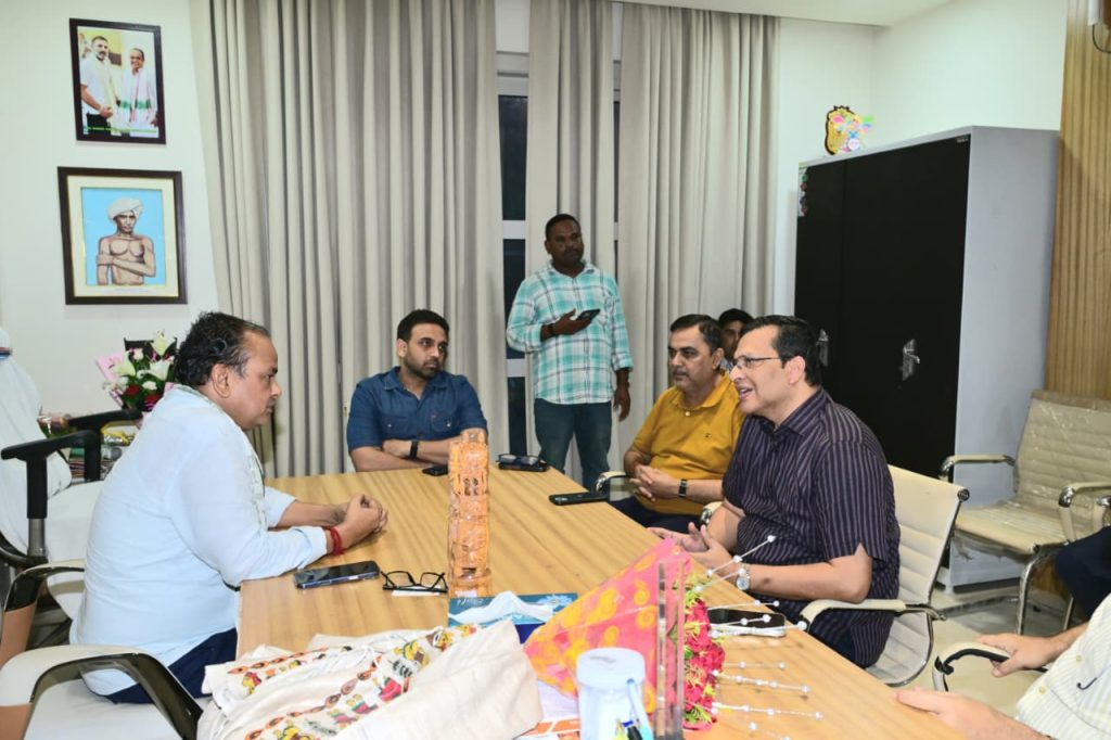 JMM leader Kunal Sarangi meets Health Minister Dr Irfan Ansari demanding increase in medical seats at Manipal Tata Medical College Jamshedpur